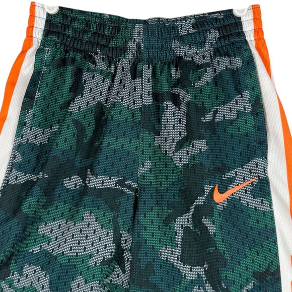 Nike Boys Elastic/Drawstring Waist Dri-Fit Camo Athletic Shorts Green Size Large - Picture 3 of 10